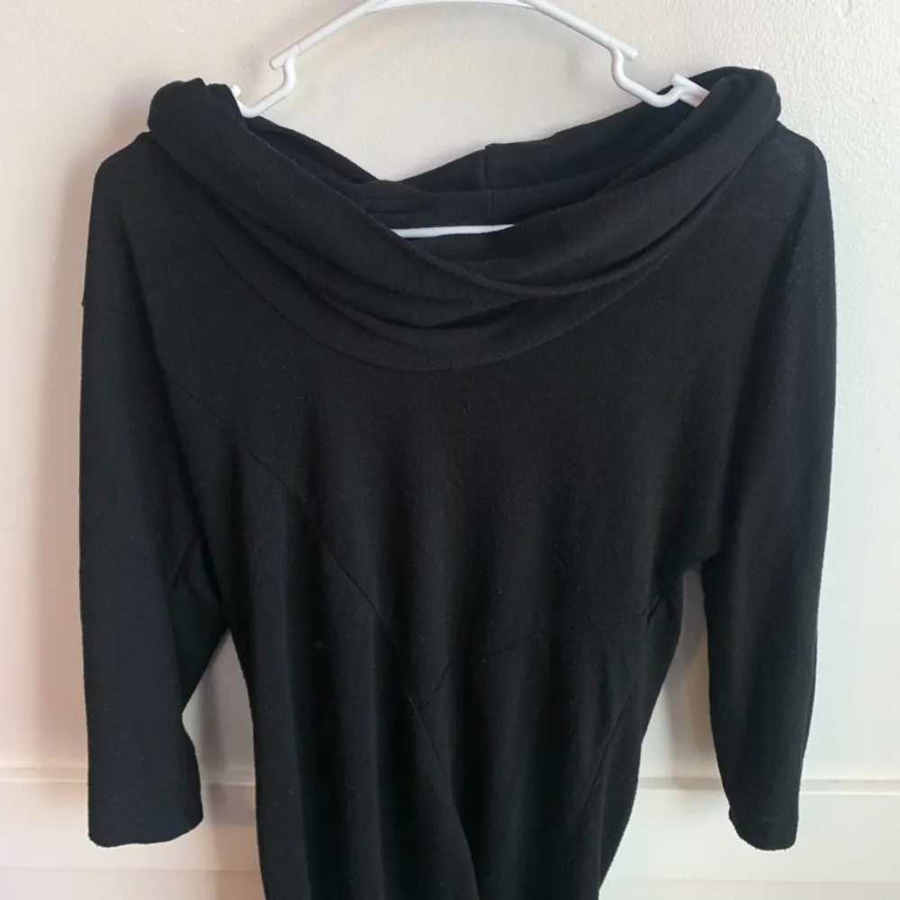 Ambiance Apparel Black Cowl Neck Quarter Sleeve Shirt - Image 4
