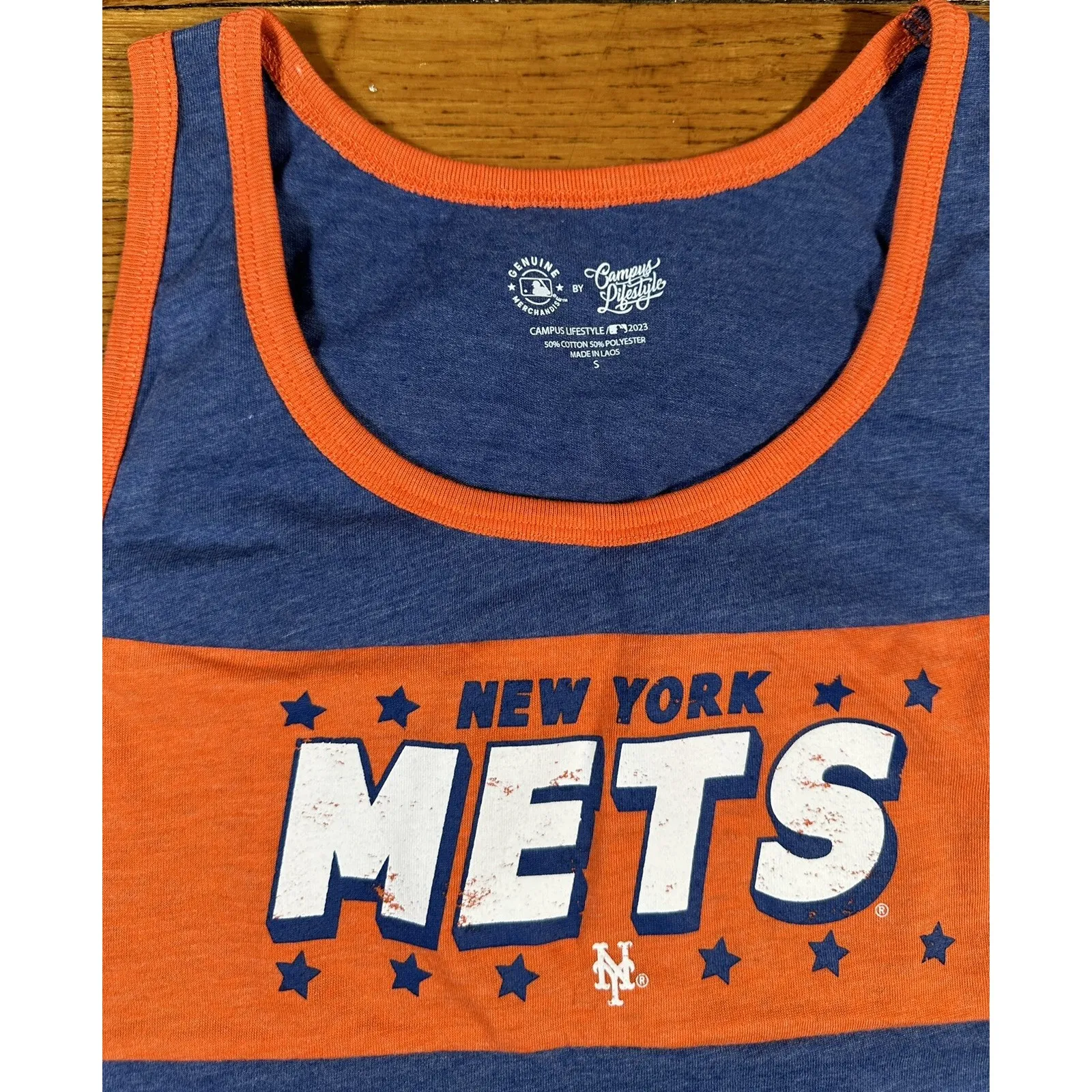 New York Mets Tank Top Shirt Womens Size S‎ Campus Lifestyle MLB Blue - Image 3