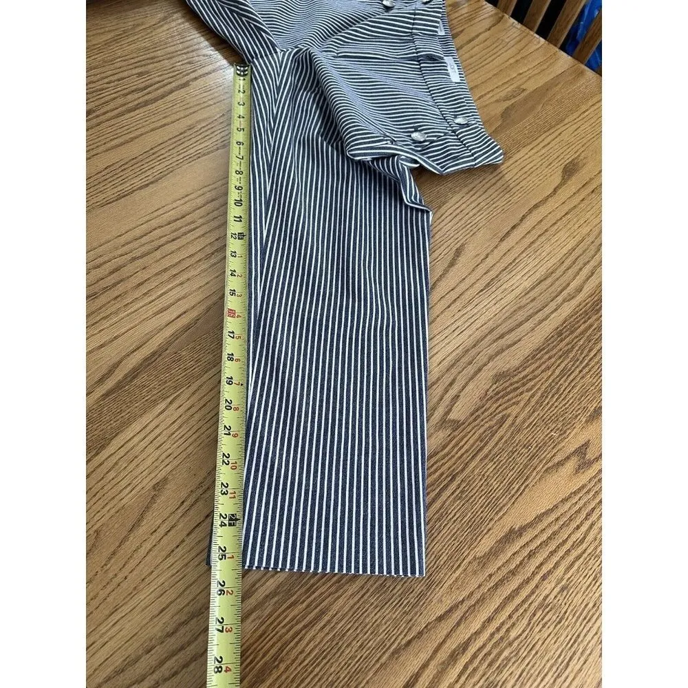 LOFT Women's Blue/White Striped The Riviera Slim Ankle Pants -6 - Image 10