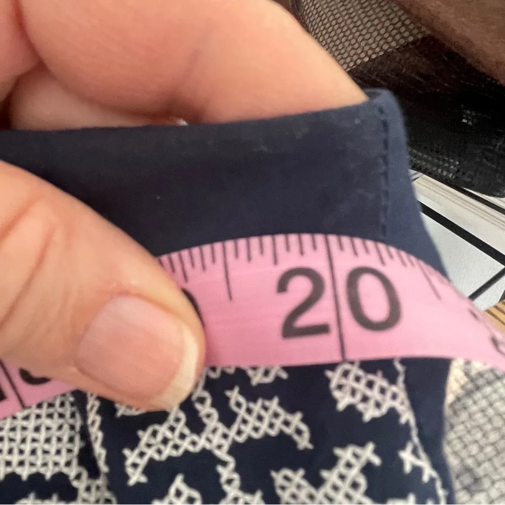 Xxi  Front Embroidered pattern, no sleeve top/dress blue white - Image 9