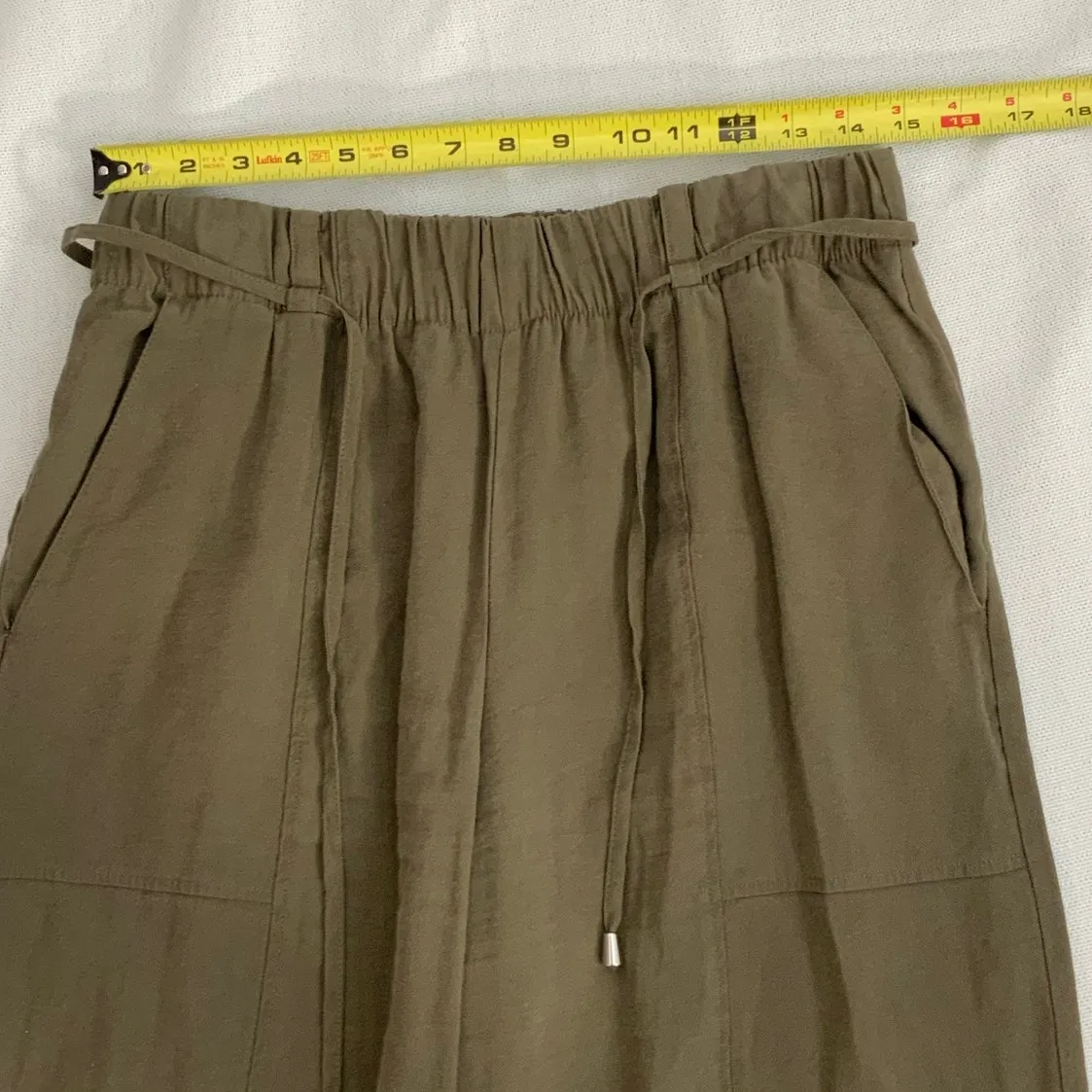 Zara Belted wide legged pants size large - Image 4