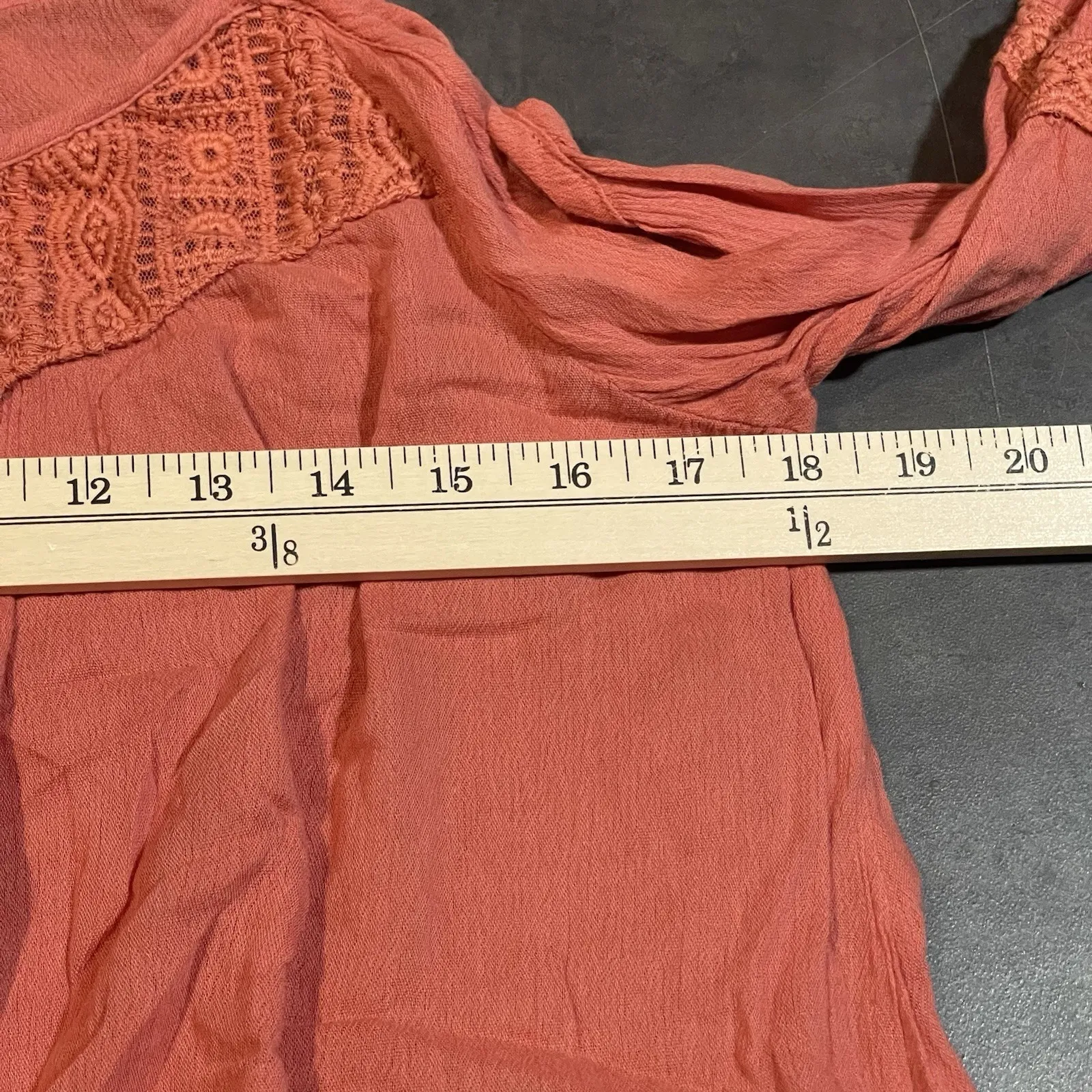 Jessica Simpson Top S Boho Hippy Flowy Popover‎ Peasant Shirt Blouse F-32 - Image 3