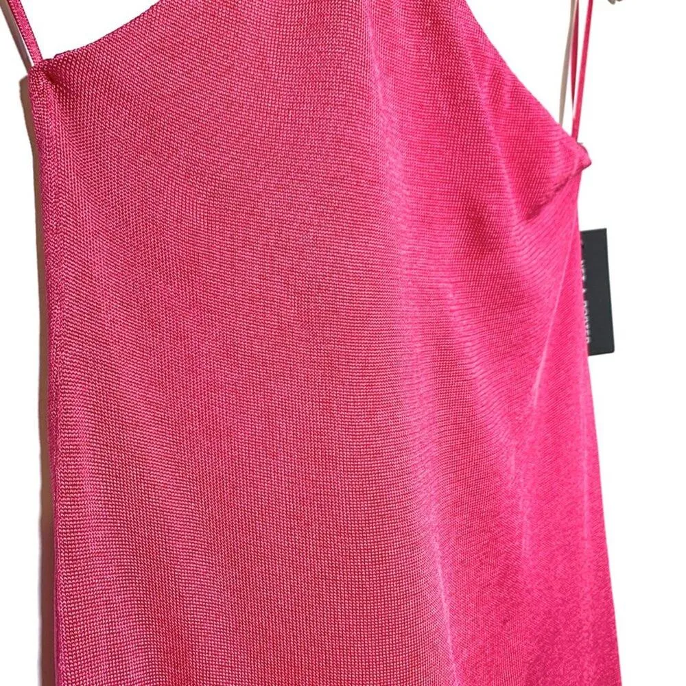 Gauge81 NEW Beja Short One Shoulder Mini Dress Revolve in Fuchsia Pink Small - Image 3