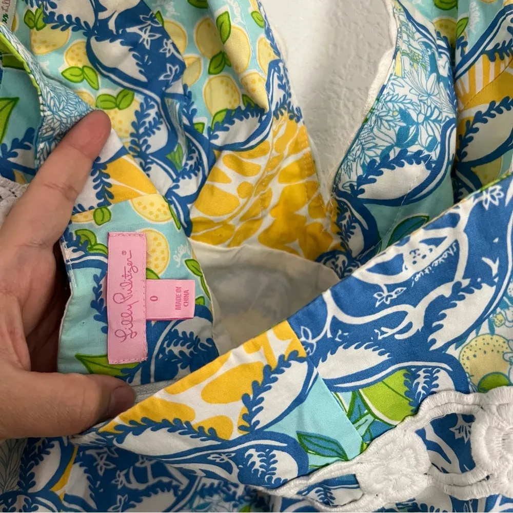 Lilly Pulitzer Cocoa Lace Fresh & Fruity Halter Mini Dress 0 - Image 5