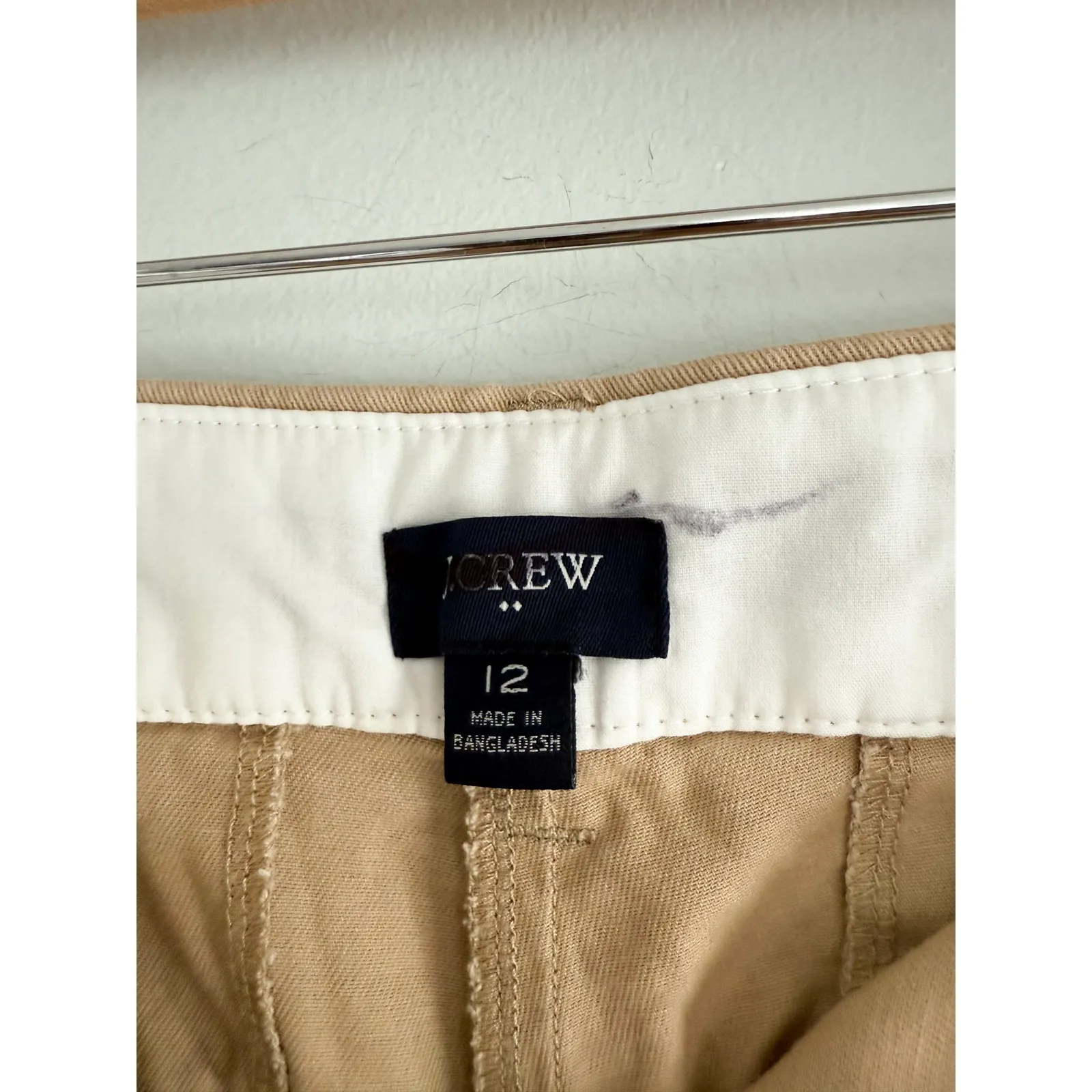 J Crew Factory | NWOT | 3.5" classic chino short in cashew khaki | Sz 12 Tan - Image 6