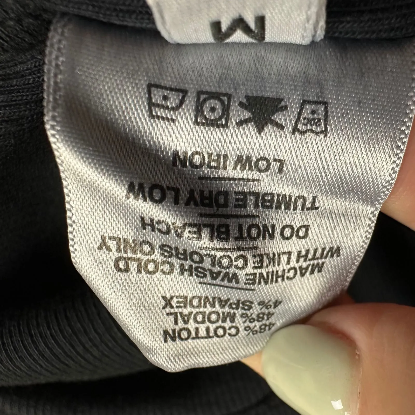 NWOT American Giant Black Women's Luxe Rib Square Neck Tee Size M Size M - Image 8