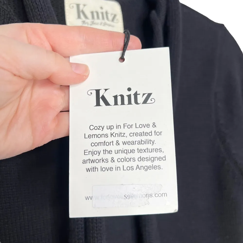 NWT Knitz  Black & White Striped Scarf Sweater Dress - Image 9