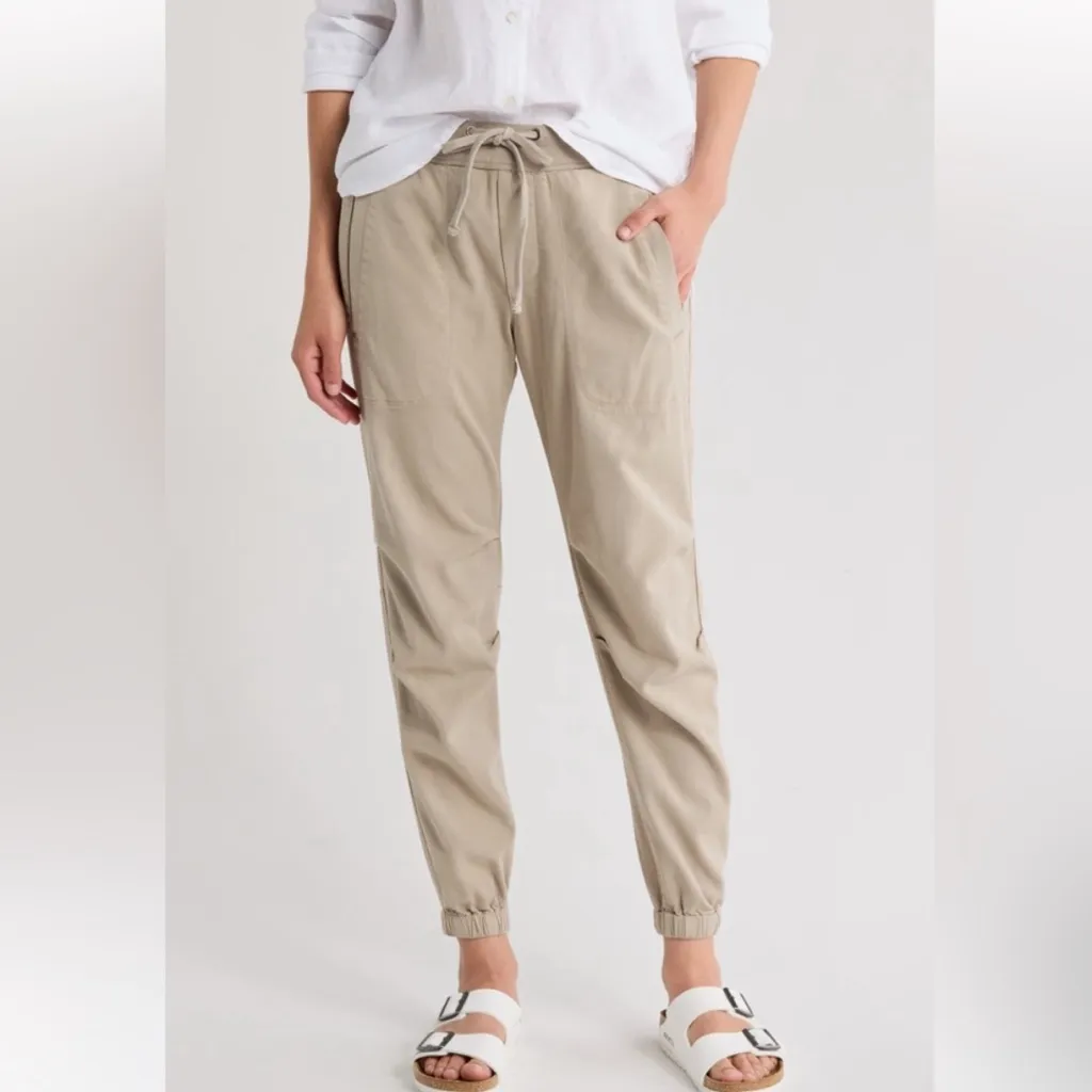 James Perse 3 Large NEW Utility Tapered Pants Toast Lounge Comfy Cotton Modal - Image 2