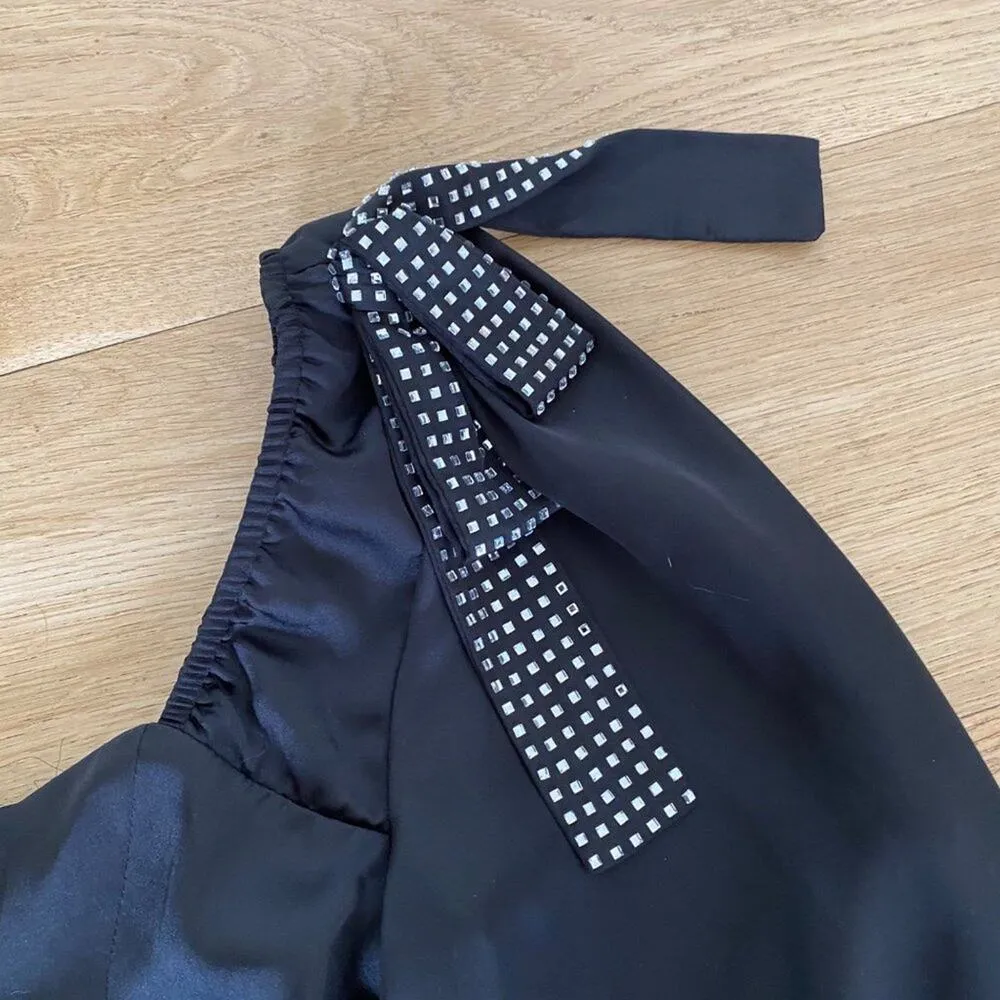 For Love & Lemons - After Dark Asymmetrical Top in Black - Image 4