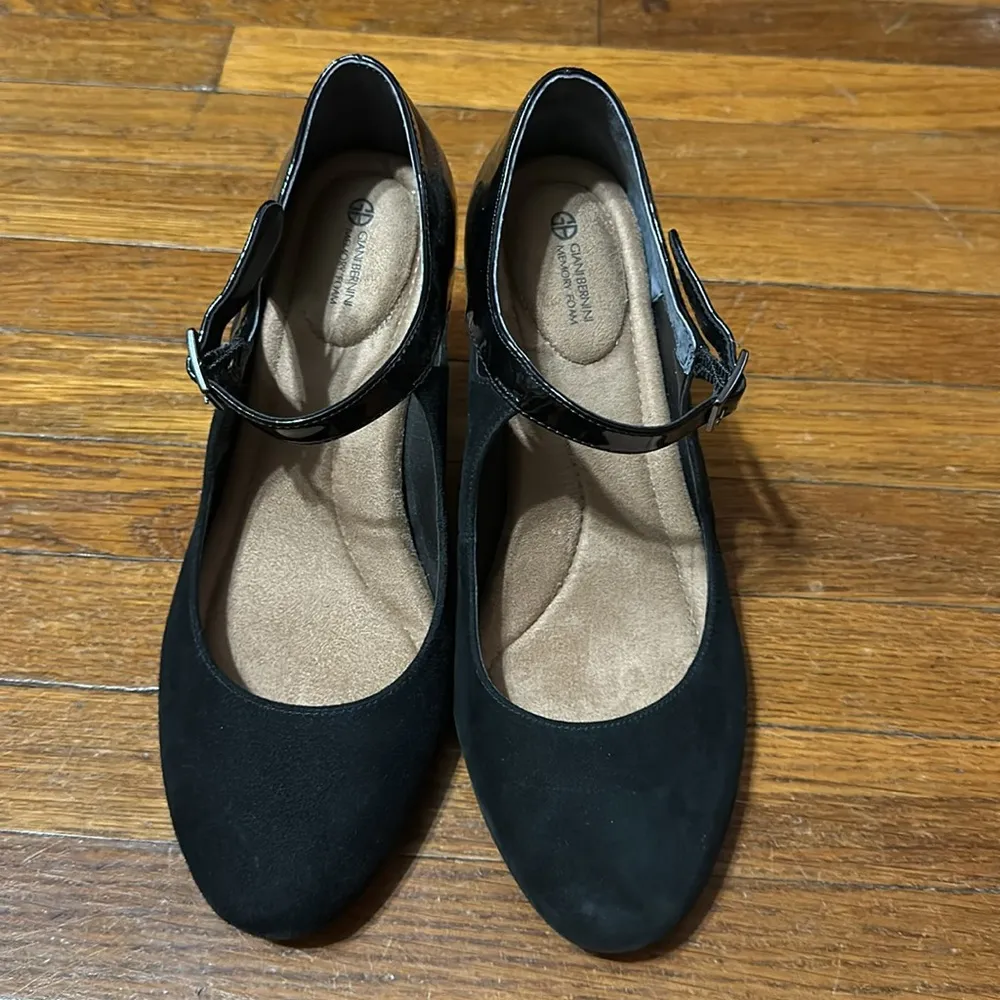 Giani Bernini “Velmah” Memory Foam High Heels, Ankle Strap, Sz 9W - Image 5