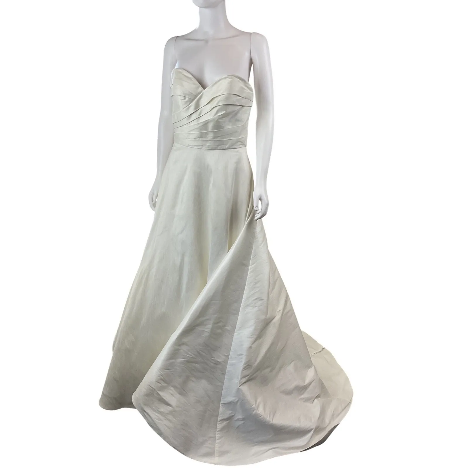 Strapless Wedding‎ Dress Bridal Gown A - Image 3
