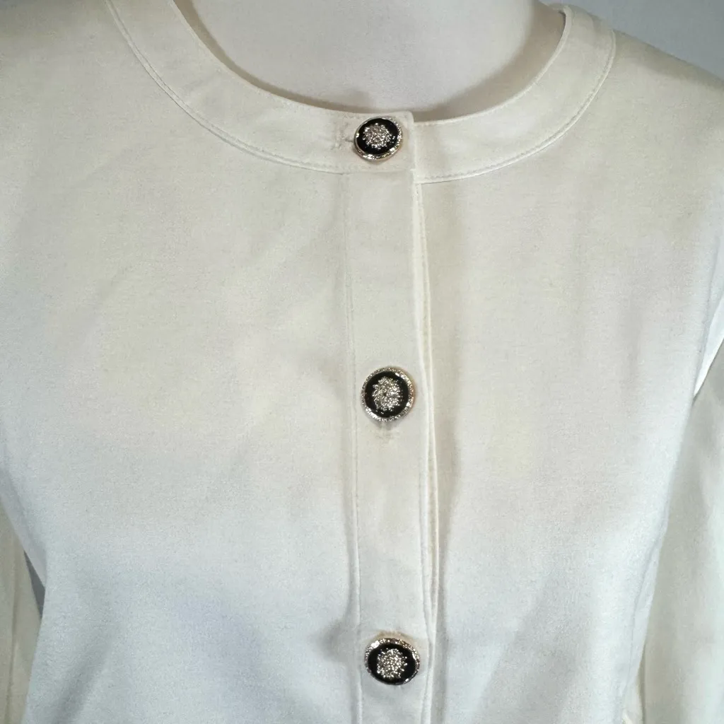 Jules & Leopold novelty button white blazer jacket size XL - Image 6