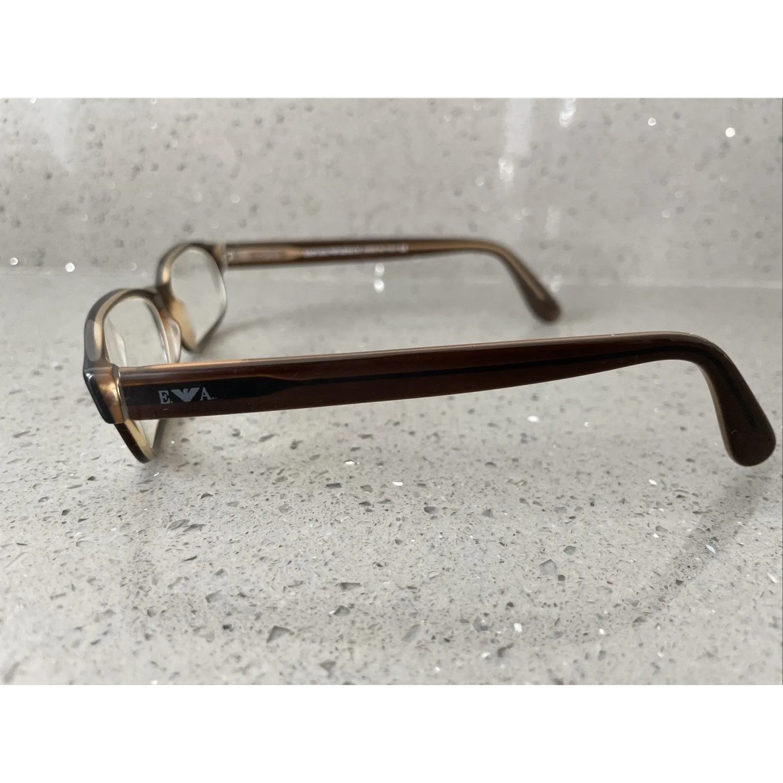 Emporio Armani 610 312 Black 54-17-140 Plastic Eyeglasses Frames ONLY Italy - Image 3