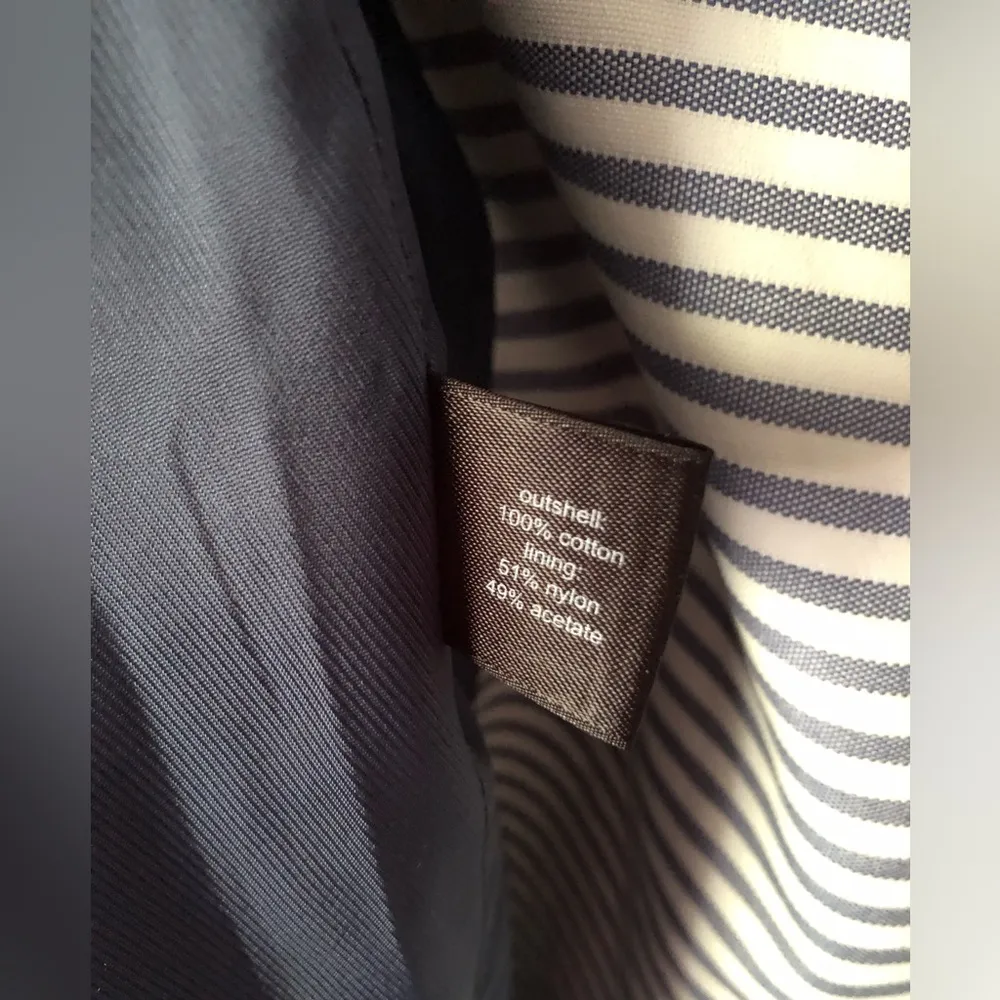 The limited Striped Women's double breasted trench Coat size XS 100% cotton - Image 8