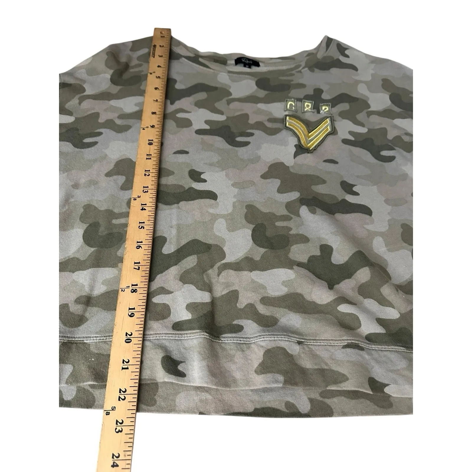 Rails Kelli Camo Sweatshirt Military Patch Detail Size XS Camouflage #A6-2 - Image 9