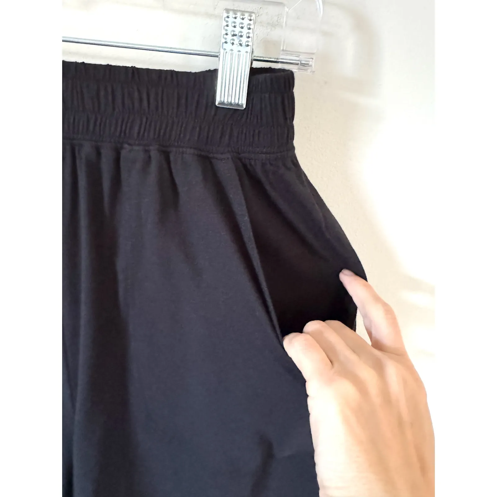 Universal Standard Pocket Baggy Long Lounge Shorts Black Size 0-00 NEW - Image 3