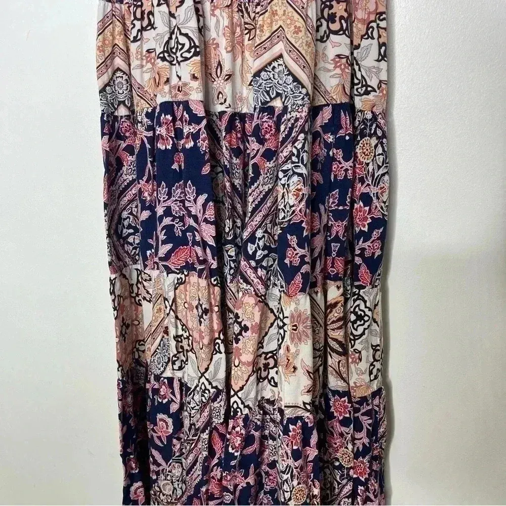 Abel The Label Anthropologie Tiered Patchwork Maxi Dress Size XS - Image 5