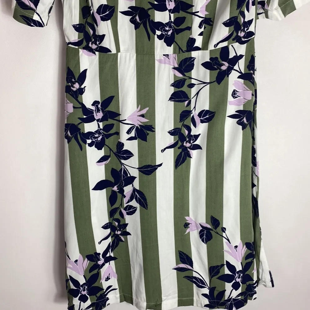 Vero Moda Laurel green striped shirt dress size small NWT - Image 6