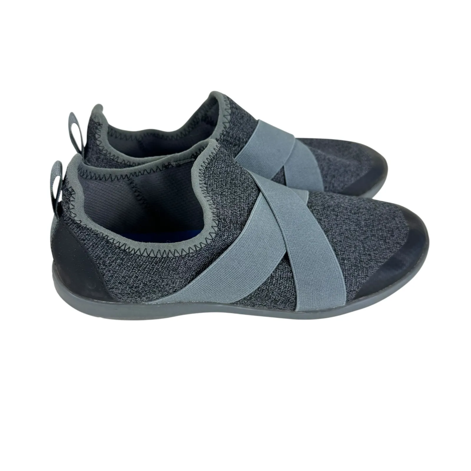 Crocs Swiftwater Gray Fabric Cross Strap Static Slip On Sneakers Size 7 - Image 2