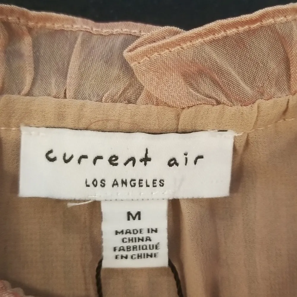 đź’•CURRENT AIRđź’• Smocked Waist Sheer Tulip Sleeve Top ~ Dusty Rose Medium - Image 7