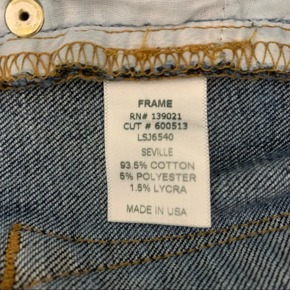 Frame Le Skinny De Jeanne Distressed Seville Wash Jeans Size 27 - Image 10