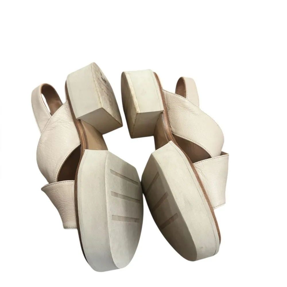 Paloma Barceló Jacui beige platform sandals 36 Size 6 - Image 4