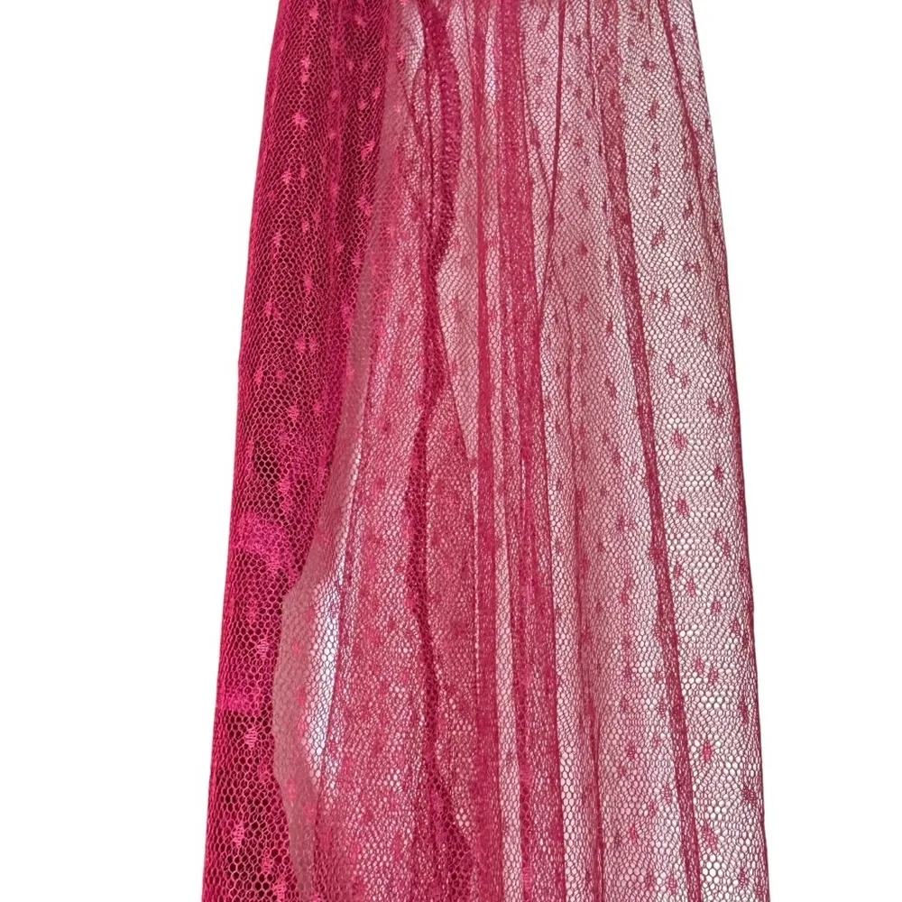 NWT Anthropologie Endless Rose Velvet and Lace Romper Wine Size S - Image 3