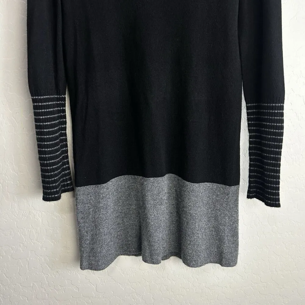 Hawick Cashmere of Scotland Dress Womens Small Black Gray Long Sleeve Sweater - Image 8