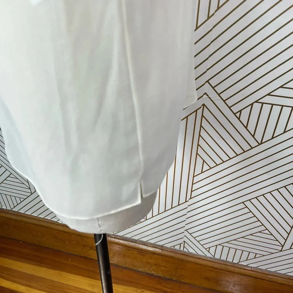 Just Cavalli Ivory See Through Scarf Decorated Blouse Top Size 42 / US 6 - Image 8