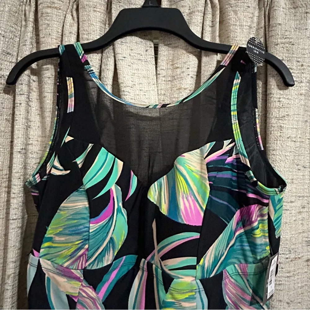 Torrid  Wireless Mesh High Neck One Piece Swimsuit - Image 2