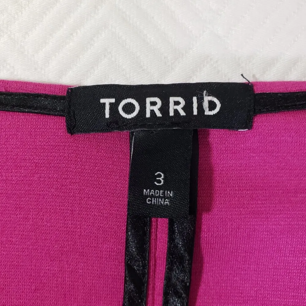 TORRID Women's 3X Pink Knit, Moto Jacket Blazer - Image 4