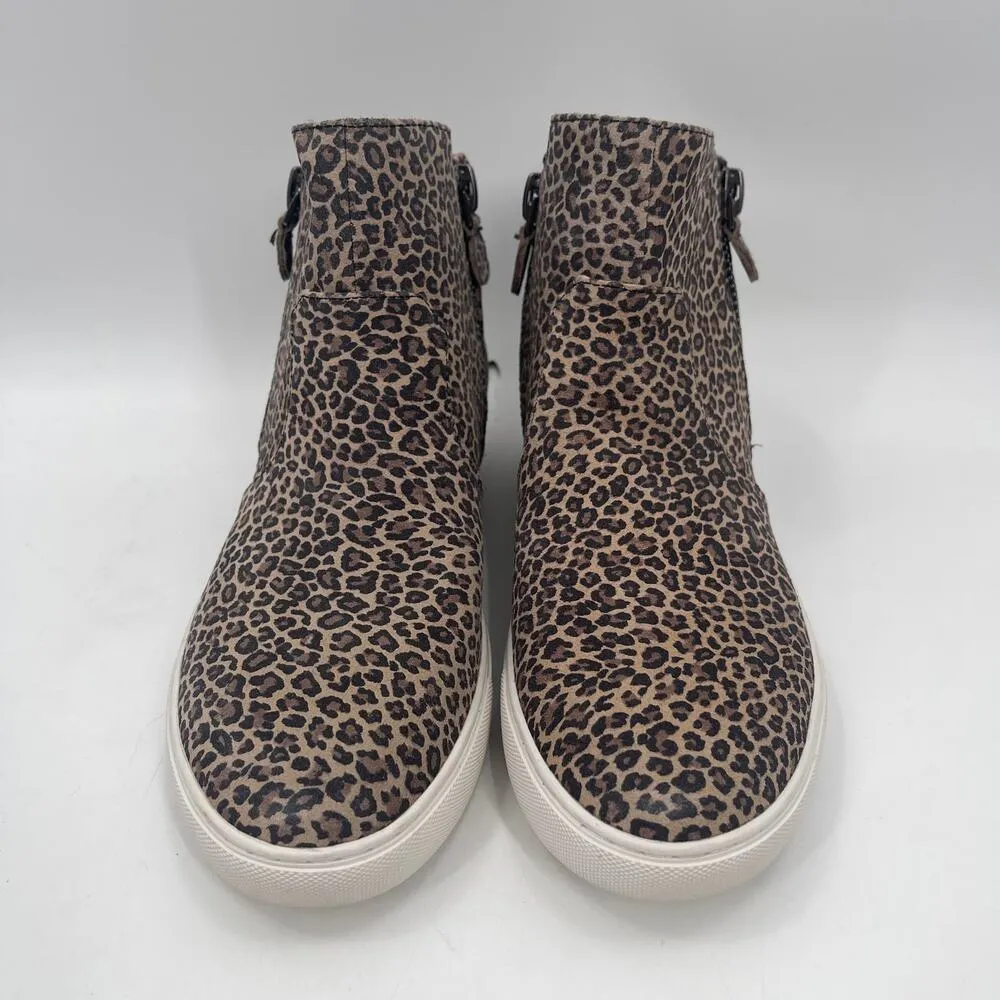 NEW GENTLE SOULS Shoes Size 9.5 Carter Animal Print Zipper Leopard Leather HiTop - Image 8
