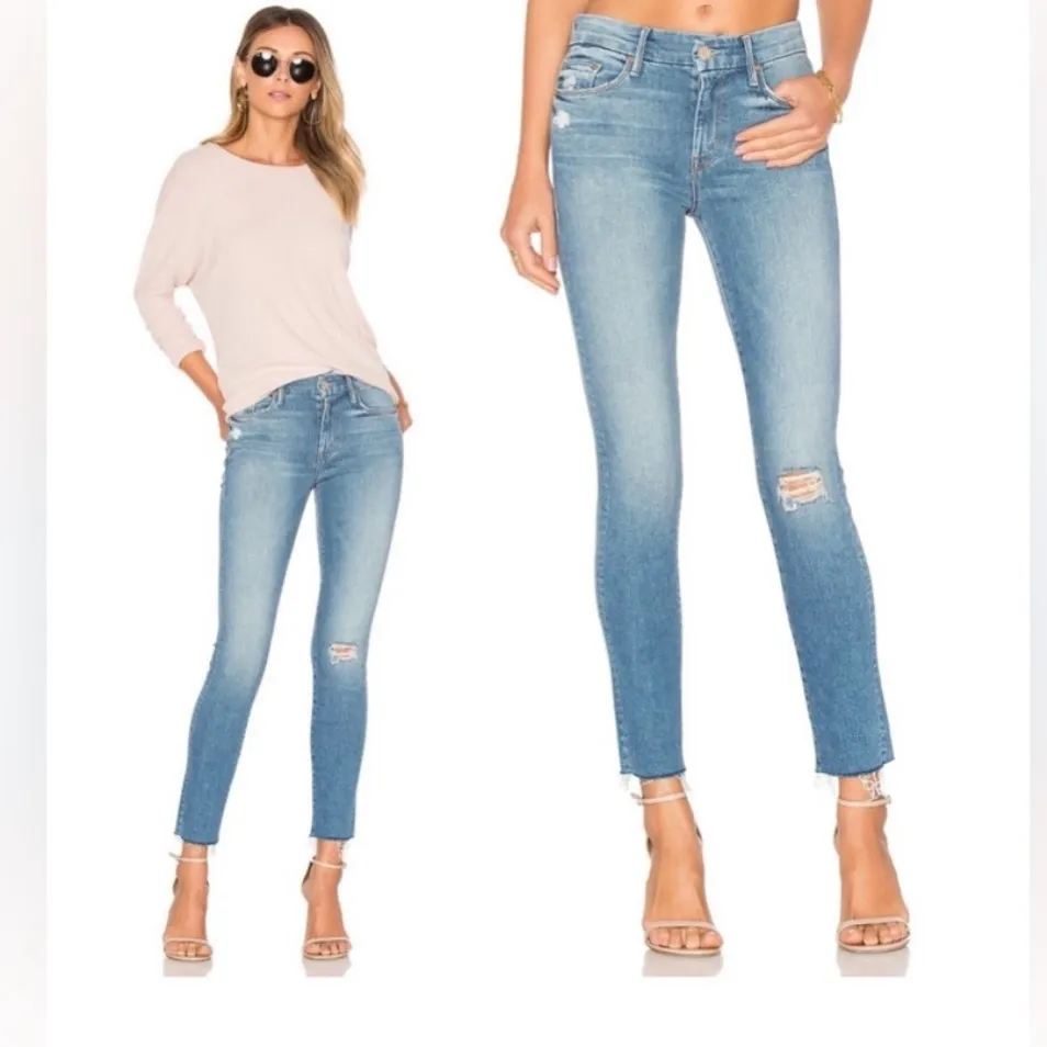 Mother Looker Ankle Fray Jeans in Love Gun - Image 2