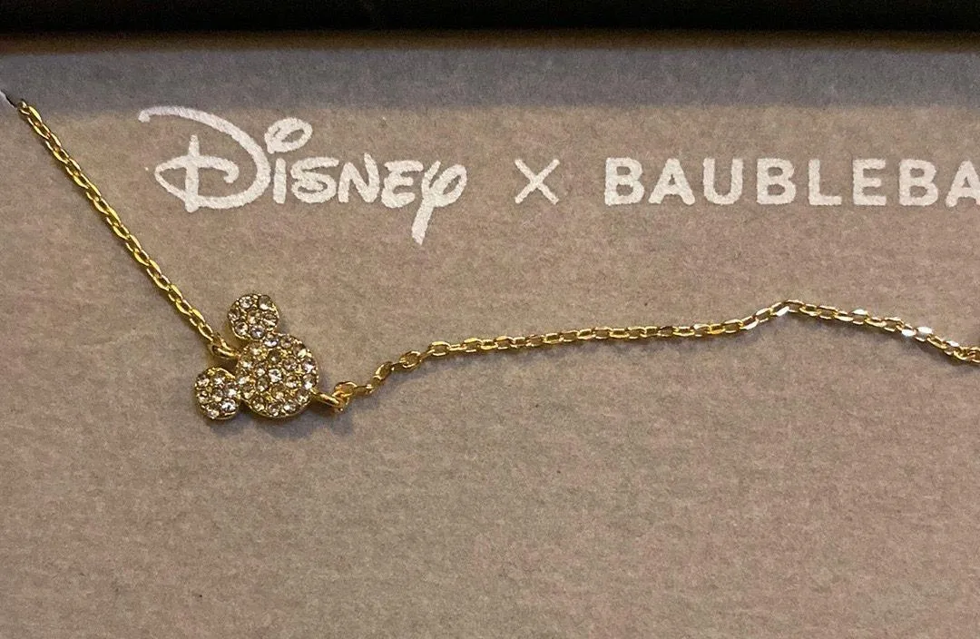 X Disney Mickey Mouse and Minnie Asymmetrical Necklace Set - Image 4