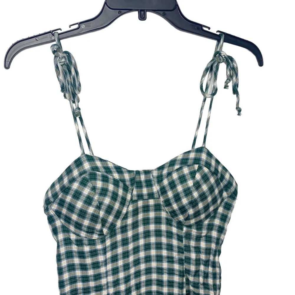 American Eagle green plaid mini dress NWT size small j - Image 3