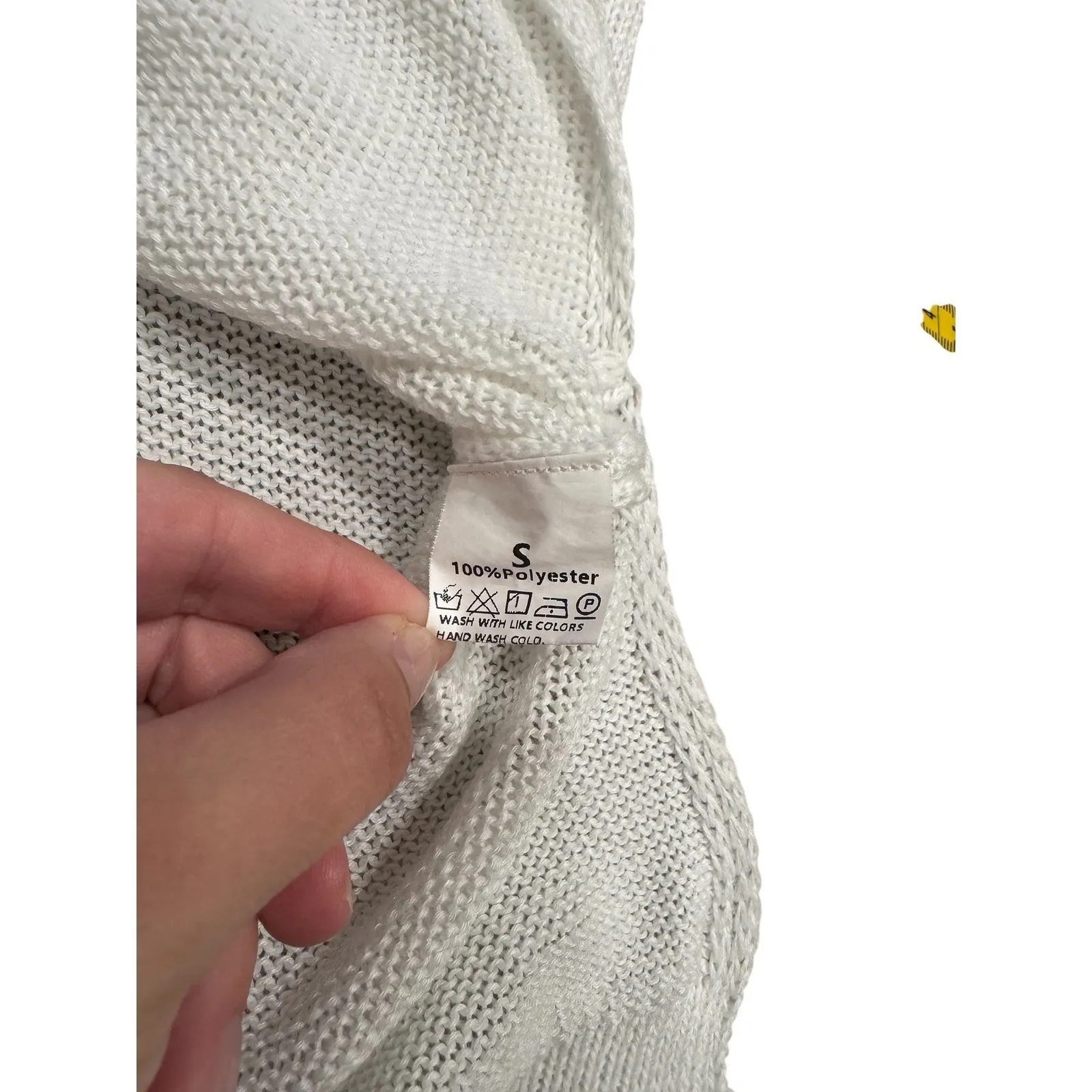 Beach Coastal Knit Sweater Cream‎ and Pink Colorblock Pullover Lightweight S - Image 8