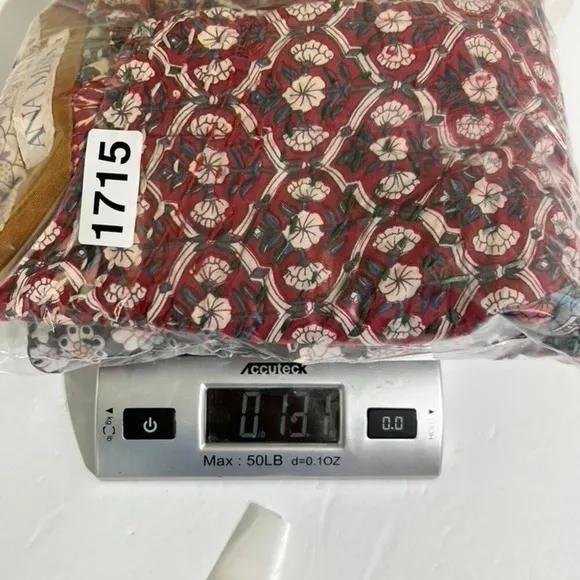 AnaMika Khanna Boho Patchwork Floral Tunic Dress Belted Long Sleeve India Red Size M - Image 14