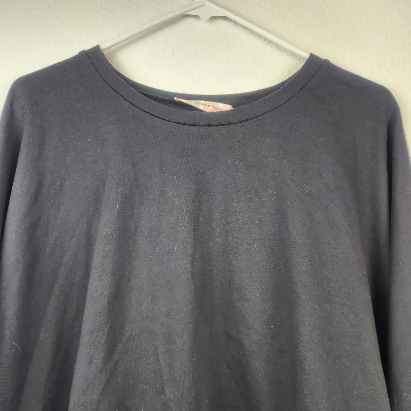 Traffic People Blouse Black Gold Pleating Size Small NWT 3/4 Sleeve Boxy Wide - Image 2