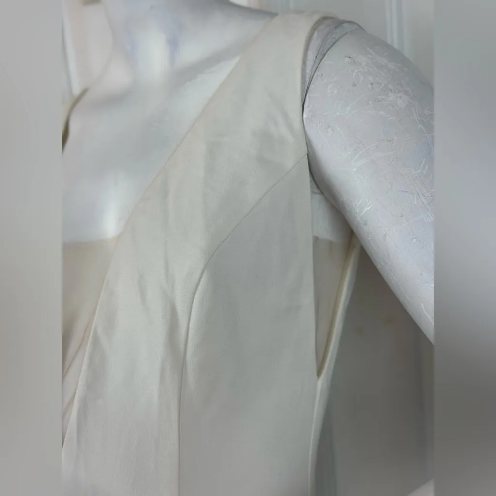 RUE DE SEINE Elegant Cream Sleeveless Dress Size 10 White - Image 10