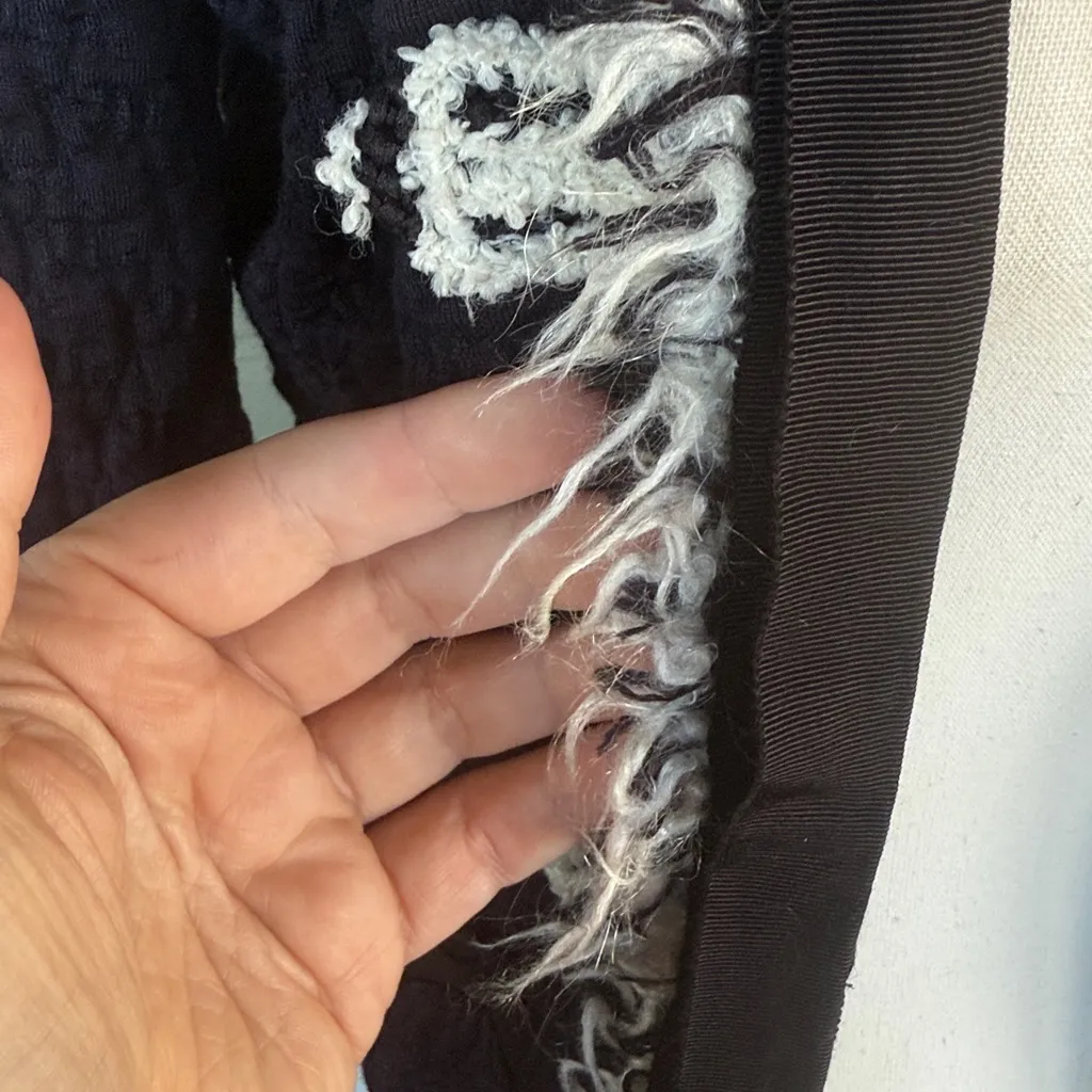 Rebecca Taylor Wool Blend Fringe Detail Cropped Jacket - Flawed - Image 4