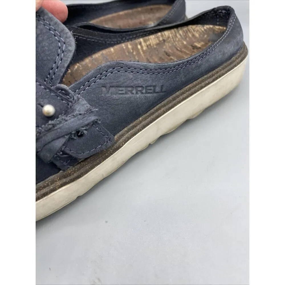 Merrell Blue Suede Leather Mule Slip On Shoes Comfort‎ Womens  Size 9 - Image 2