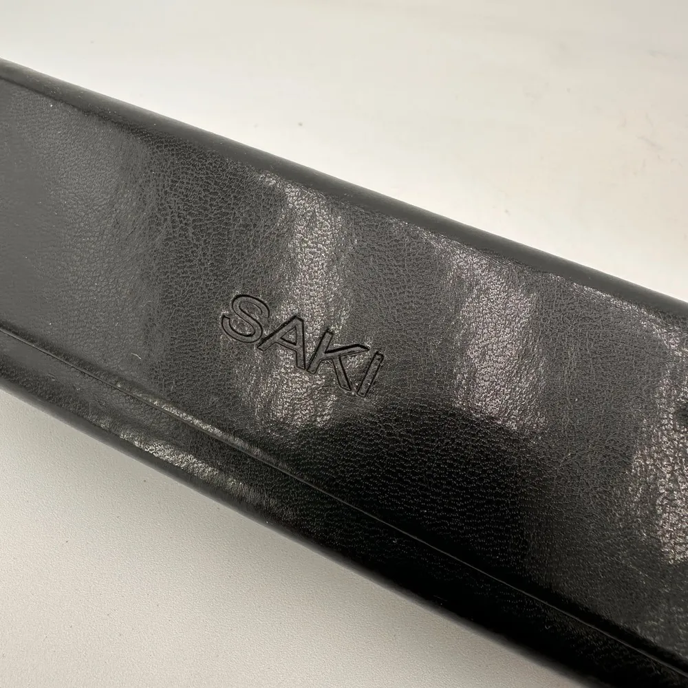 Saki Black Leather Sunglasses Eyeglasses Case - Image 7