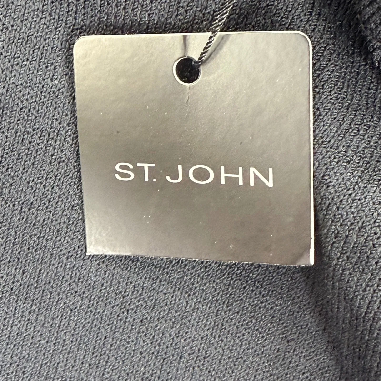 NWT ST JOHN COLLECTION Black Santana Knit Wool Rayon Blend top blouse Size M - Image 6