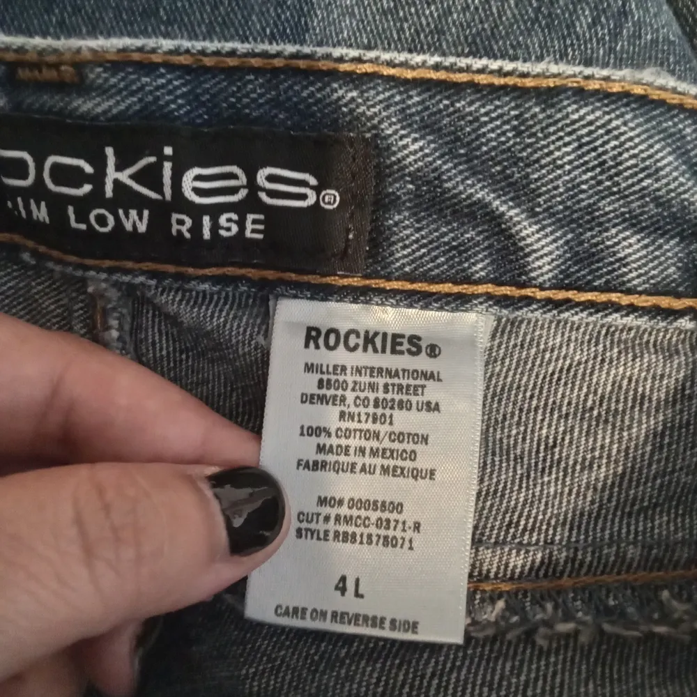 Rockies slim low rise women's jeans cowgirl rodeo farm size 4 Blue - Image 5