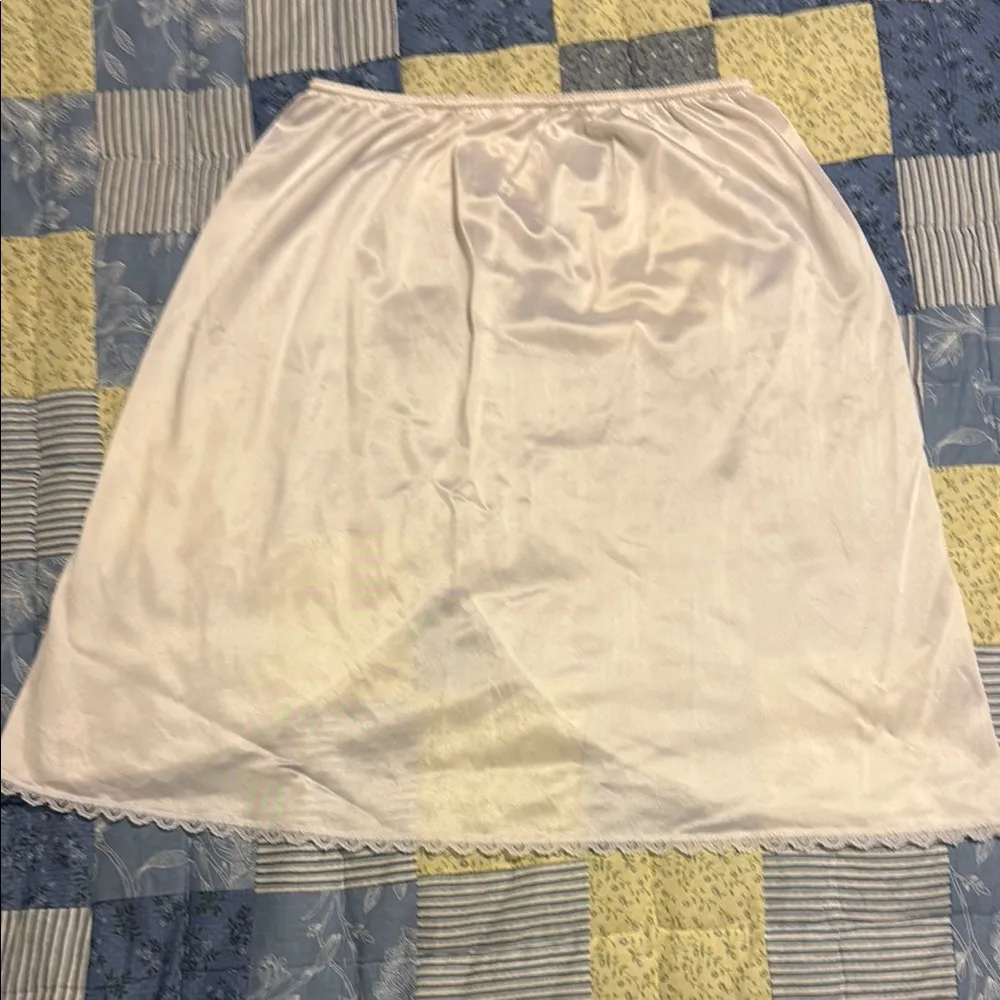 Warner's White Slip with Lace Trim - Image 3