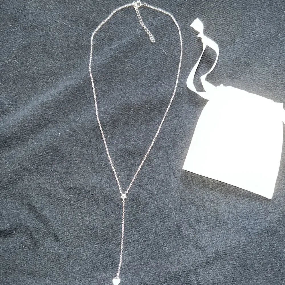 ADORINA necklace Star & heart Y lariat design 925 silver NIP - Image 8