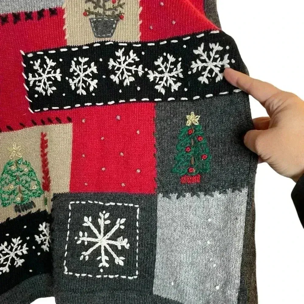 Vintage Northern Reflections Winter Christmas Sweater Women’s Medium 15% Wool - Image 4
