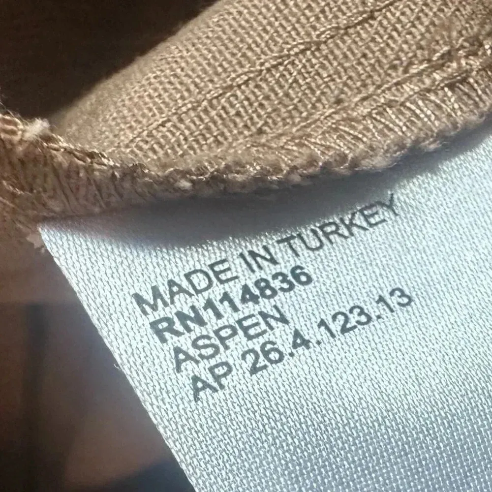 Reiss Aspen Patch Pocket Khaki Flare Pants Stretch Twill Cotton Size 14 Women's - Image 14