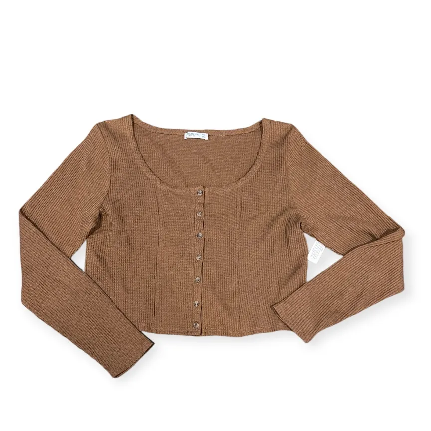 Arizona Womens XXL Scoop Neck Long Sleeve Crop Top Thermal Comfy Leisure‎ Shirt - Image 2