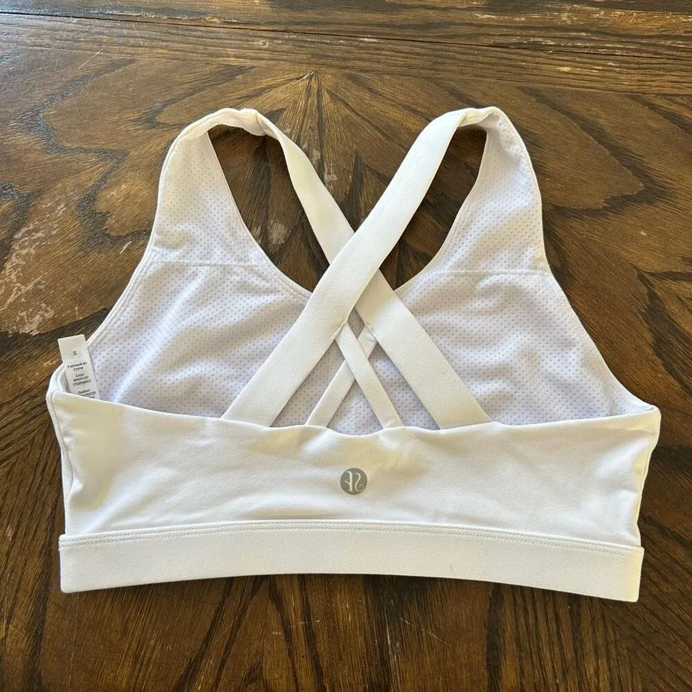 Aerie Offline White Crossback Sports Bra Size Small | Comfy Minimalist Activewea - Image 2